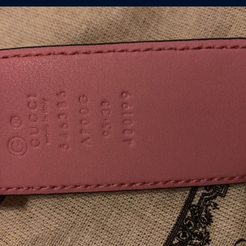 Pink Gucci belt